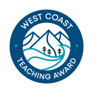 West Coast Teaching Award badge